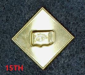 15TH CORPS BADGE.BRASS